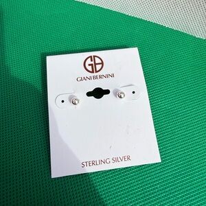 Giani Bernini Clear Crystal Round Stud Earrings - White